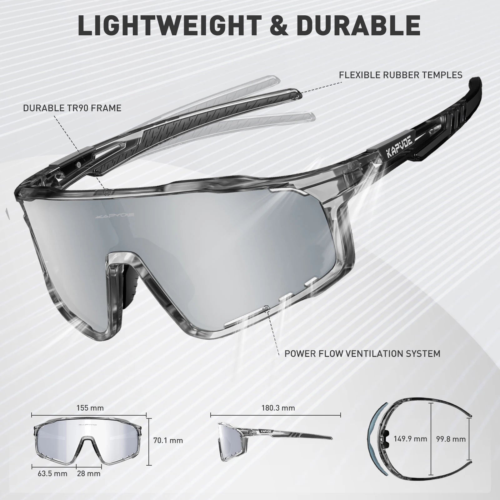 KAPVOE UV400 Cycling Glasses Men MTB Cycling Sunglasses Outdoor Sports Running Eyewear Women Road Bike Glasses