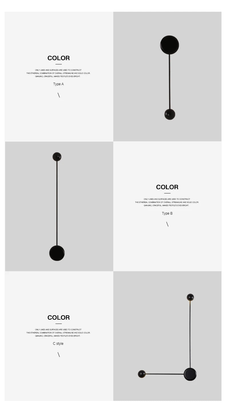 Postmodern Wall Lamp Iron Line Lamp Modern minimalist wall light Bedroom  Background Wall Restaurant Bar wall metal decor light