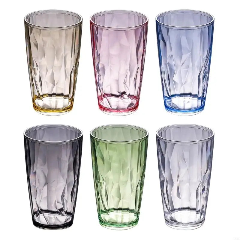 2025 New Shatterproof Acrylic Water Tumblers 490ml Unbreakable Drinking Glasses Reusable