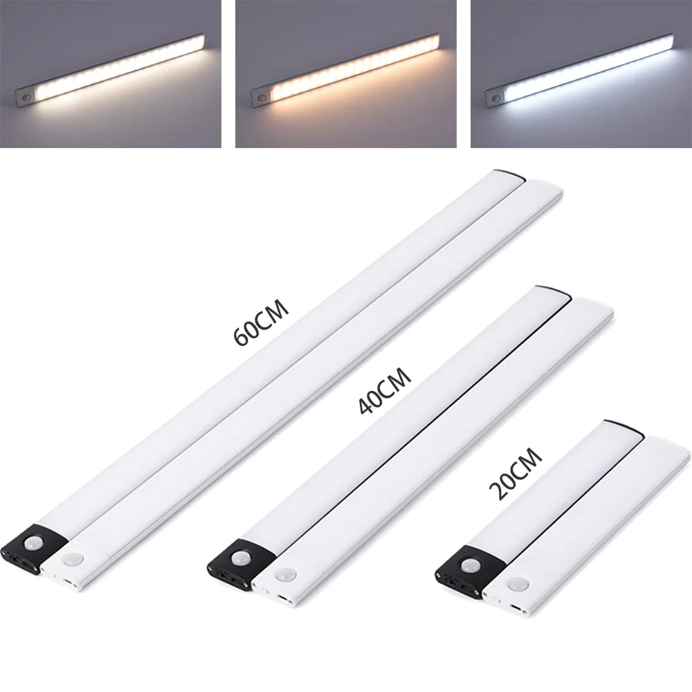 Night Light Motion Sensor Lights USB LED Wireless Under Cabinet Light For Kitchen Cabinet Bedroom Wardrobe Interior night lights