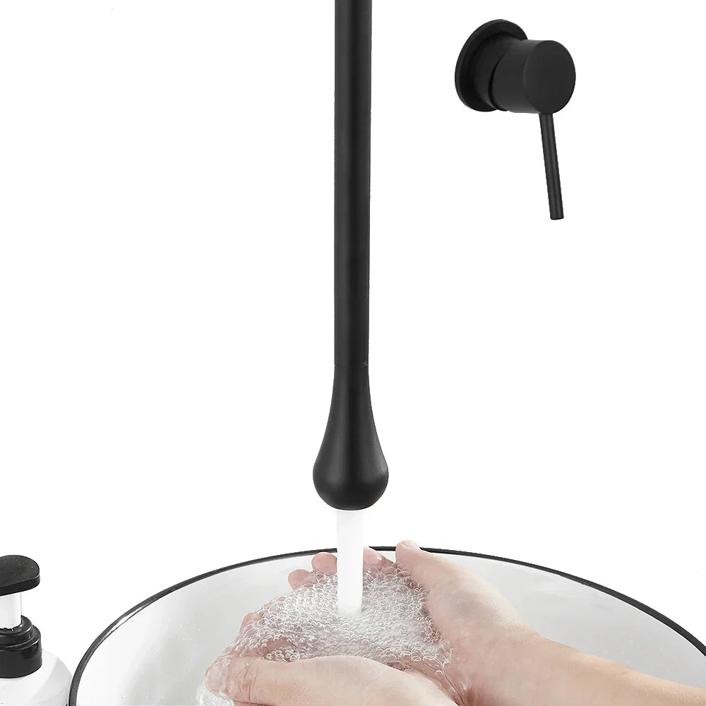 Water Drop Hang Ceiling Faucet Bathroom Basin Bathtub Tap Solid Brass  Hot Cold Water Sink Mixer Tub Hardware