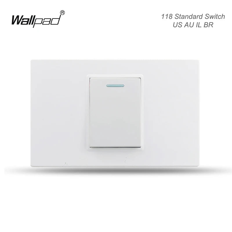 118 PC 1 2 3 4 Gang 2 3 Way Push On Off  Wall Switch Wallpad White Fireproof Plastic Panel US BR l IT IL EU Light Interruptor