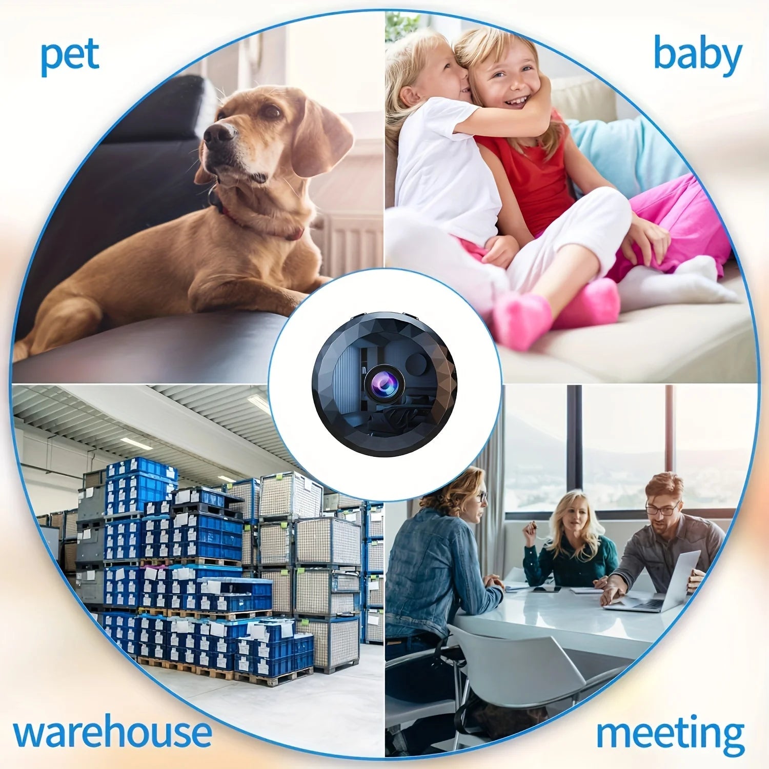 Wireless WiFi Security Camera 1080P HD Night Vision Motion Detection Rechargeable Battery Easy Mount App Control Home Security