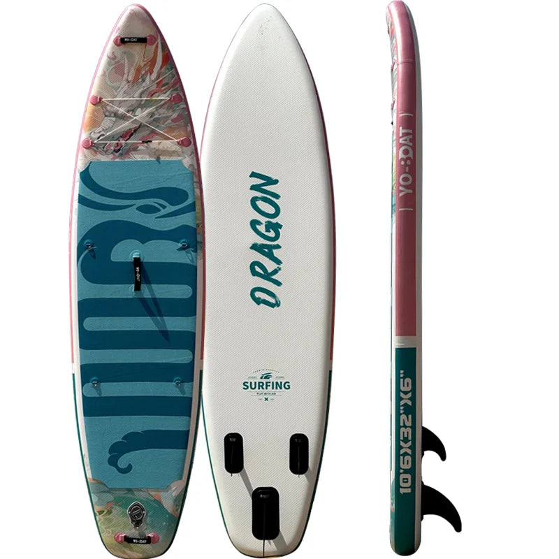 Manufacturer Customized 11'6" Waterplay Surfing Inflatable Sup Loong Inflatable SUP Board With Accessories For River And Lake