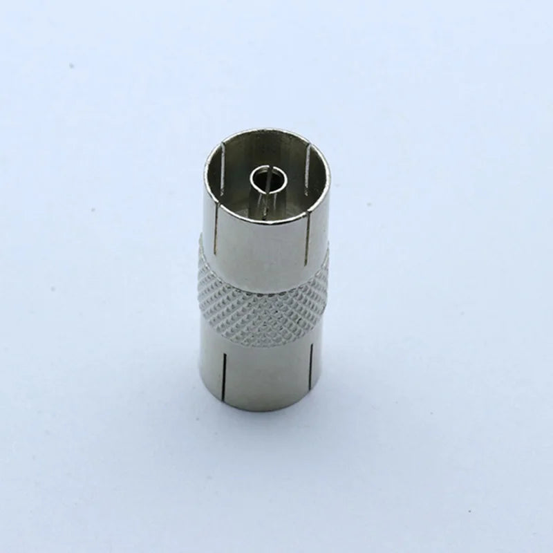 2PCS TV Female to Female Male Adapter TV Cable Dual-Pass Straight TV Male to TV Male For Antenna