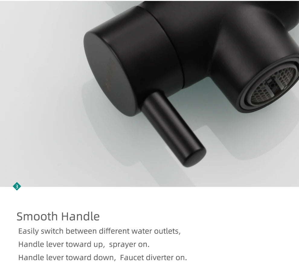 Ciencia Brass Faucet Diverter Valve Kitchen Sink Faucet Valve Splitter with Aerator Sink Hose Connector M22 to M24