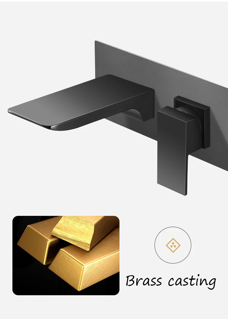 Becola Copper Matte Black Bathroom Water Basin Sink Mixer Tap Bathtub