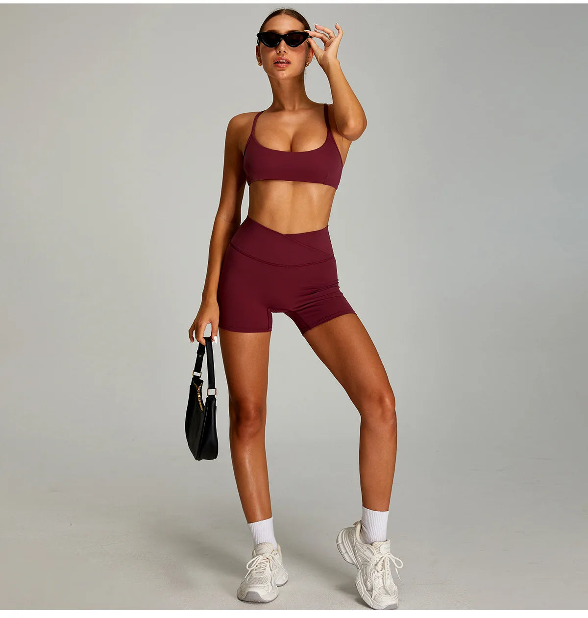 mikeyoga Women Yoga Suit 2PCS Sports Set Quick-Drying Gym Set Women Tracksuit Running Workout Short Sleeves Sports Yoga Clothing