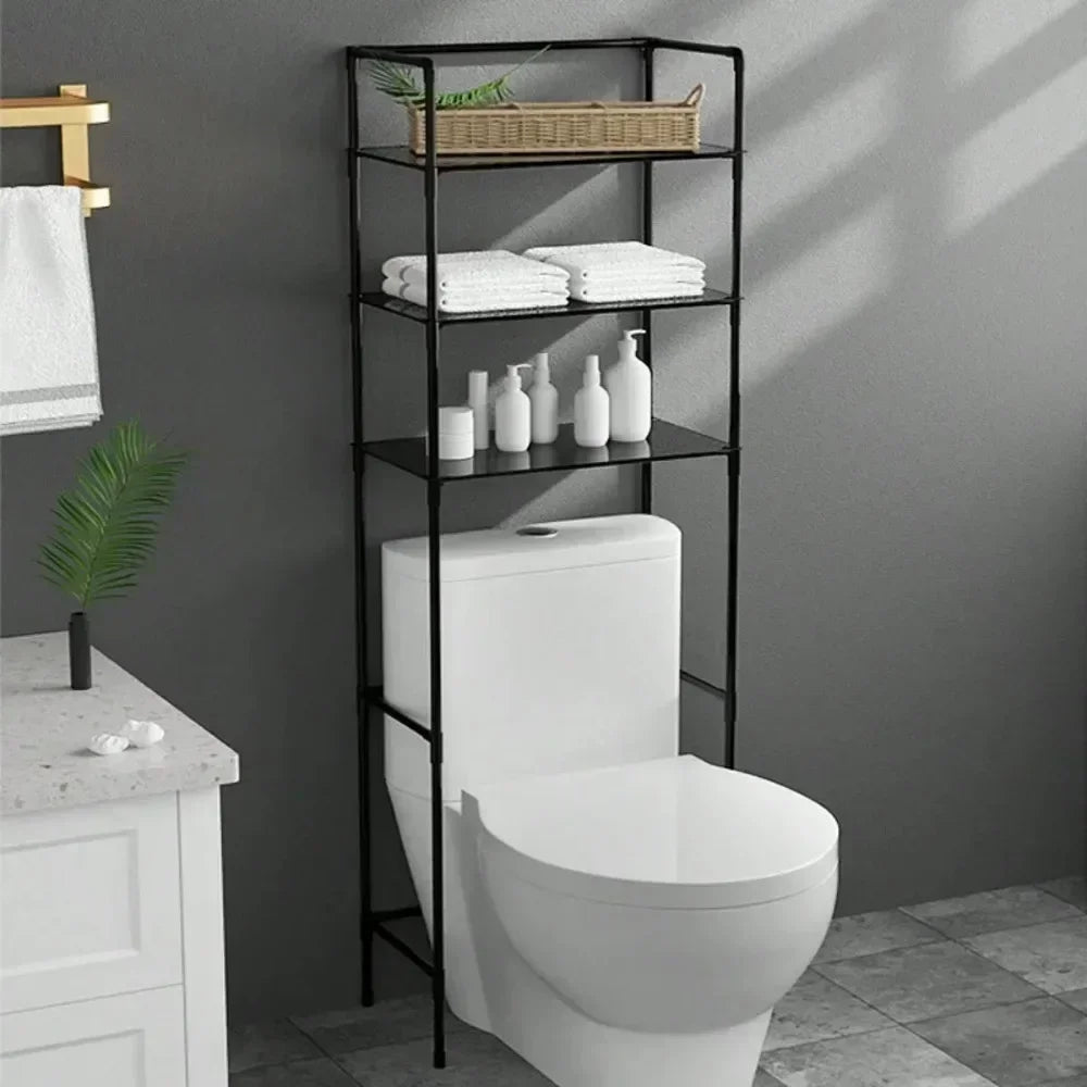 Washing Machine Shelf Multilayer Perforation-Free Shelf Space-saving Above The Toilet Toilet Storage Racks Floor Standing Holder