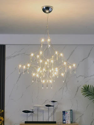 Luxury Chandelier LED Crystal Chandelier Restaurant Modern Light Romantic Living Room Villa Full of Stars Decorative Lighting