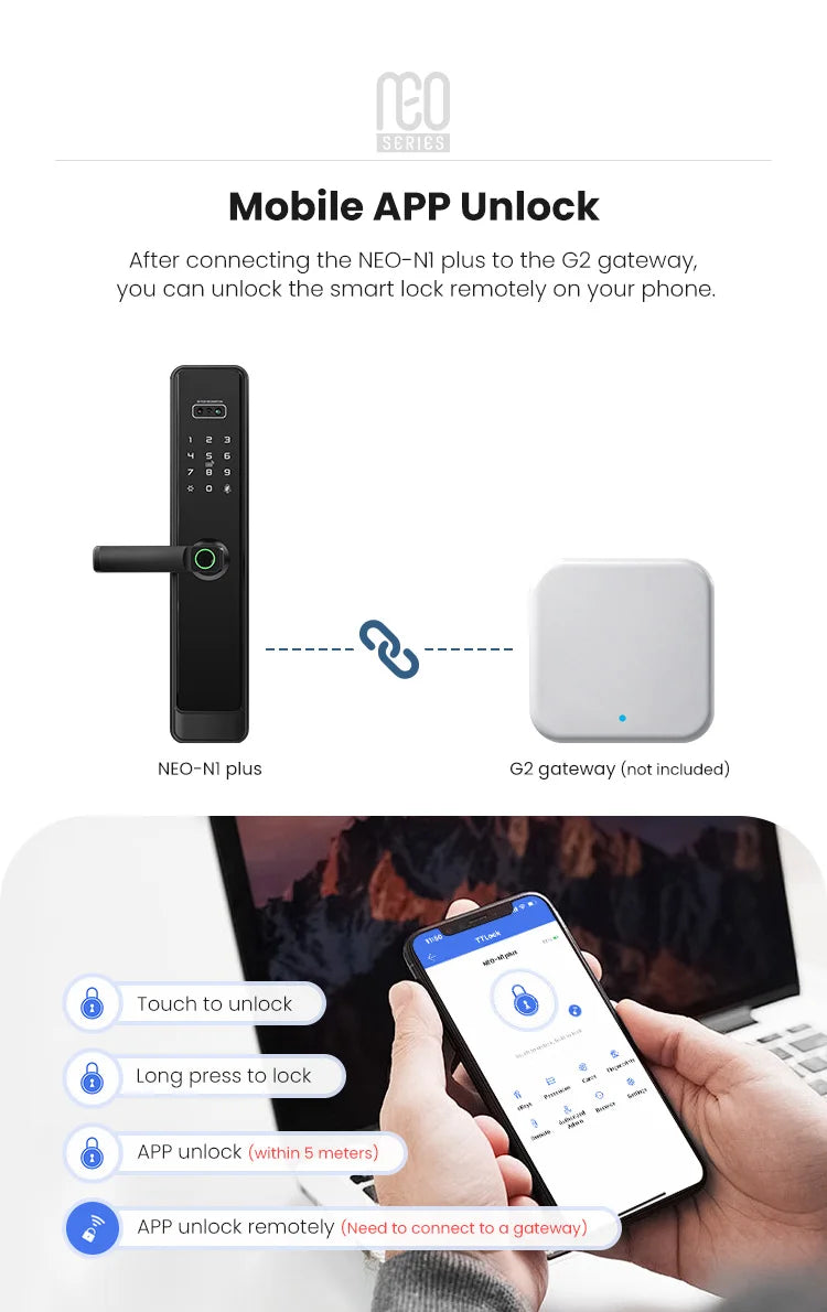 ttlock remote control 3d face recognition fingerprint smart lock automatic safe digital Intelligent electronic lock for home