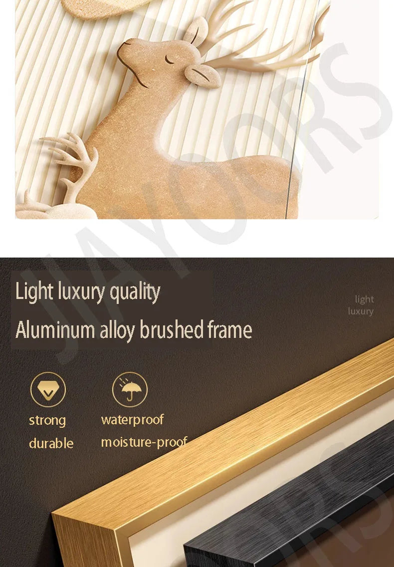 Led Lights Modern Light Luxury Entrance Door Decoration Painting, Simple Abstract Corridor Hanging Painting Wall Lamp Painting