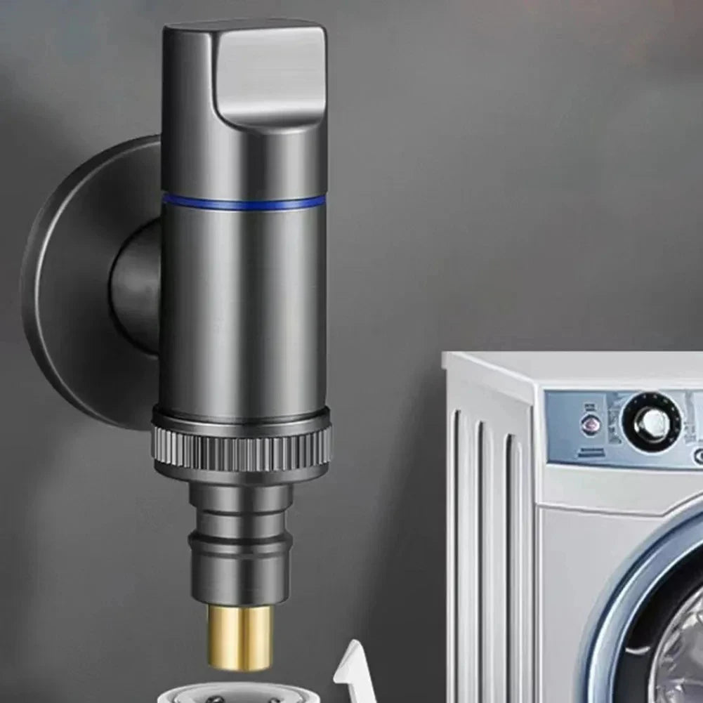 Stainless Steel G1/2 Water Stop Valve For Bathrooms Washing Machine Automatic Water Stop Valve Quick Opening Angle Valve