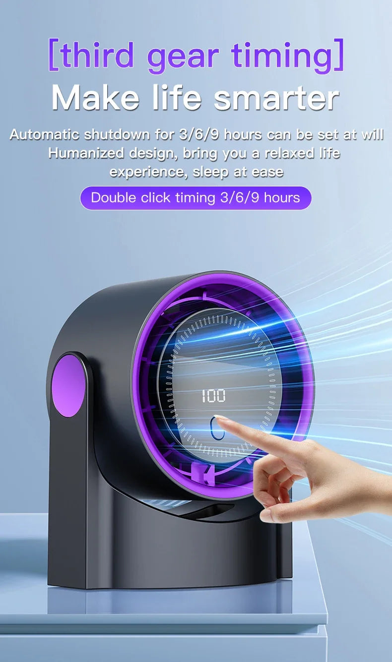 Multi-function electric fan air circulator, wireless portable home silent ventilator desktop wall ceiling fan, air cooler