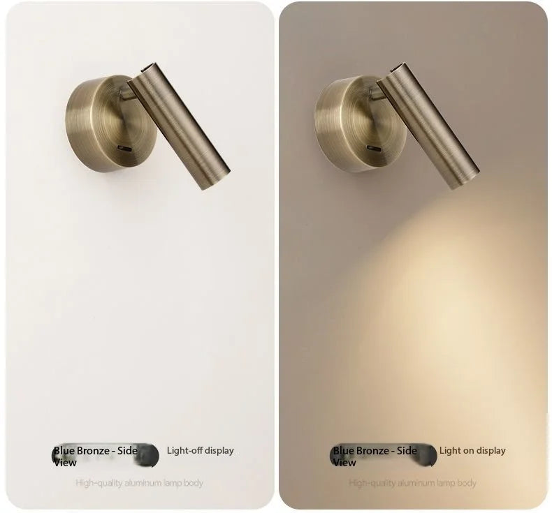 Modern LED Wall lights Rotatable Adjustable Reading Lights Bedroom Bedside Living Room Study Room indoor home Lighting Spotlight