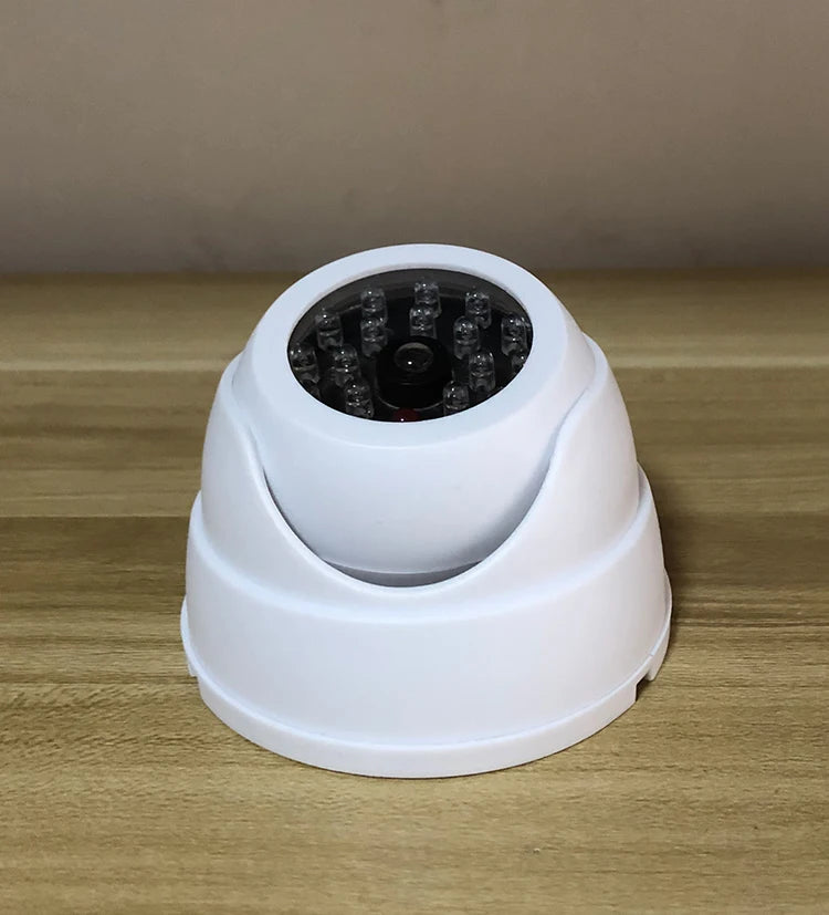 New Red Flashing LED Light Black/White Dummy Conch Camera Home Office Surveillance Security System Fake CCTV Security Camera