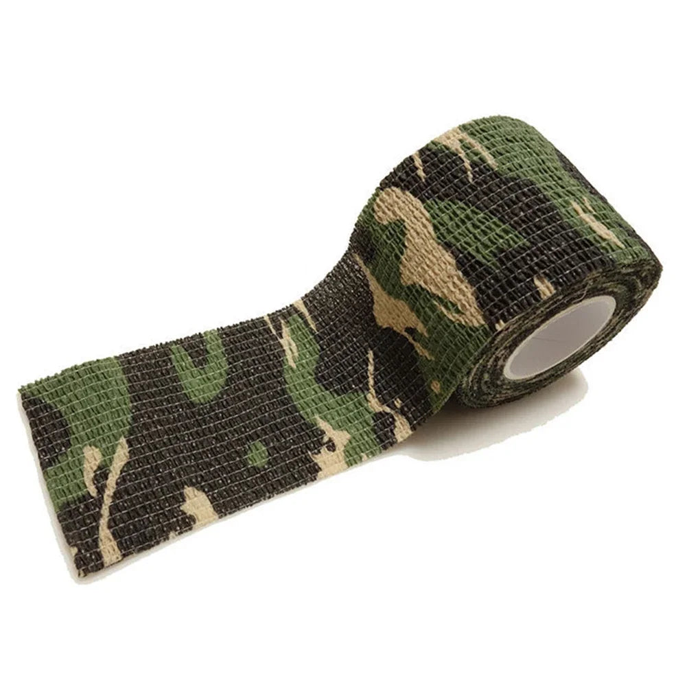 Elastic Wrap Tape  Adhesive Outdoor Hunting Camouflage Stealth Tape Waterproof Wrap Durable Self Adhesive Elastic Bandage