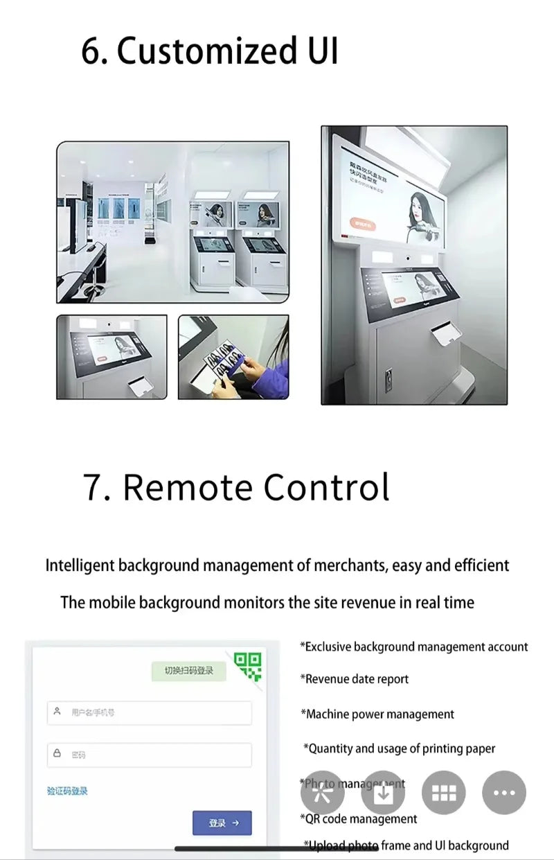 customize Commercial Use Custom Made Photo Booth Automatic Machine Multiple Scene Setup Selfie Photo Booth with Camera