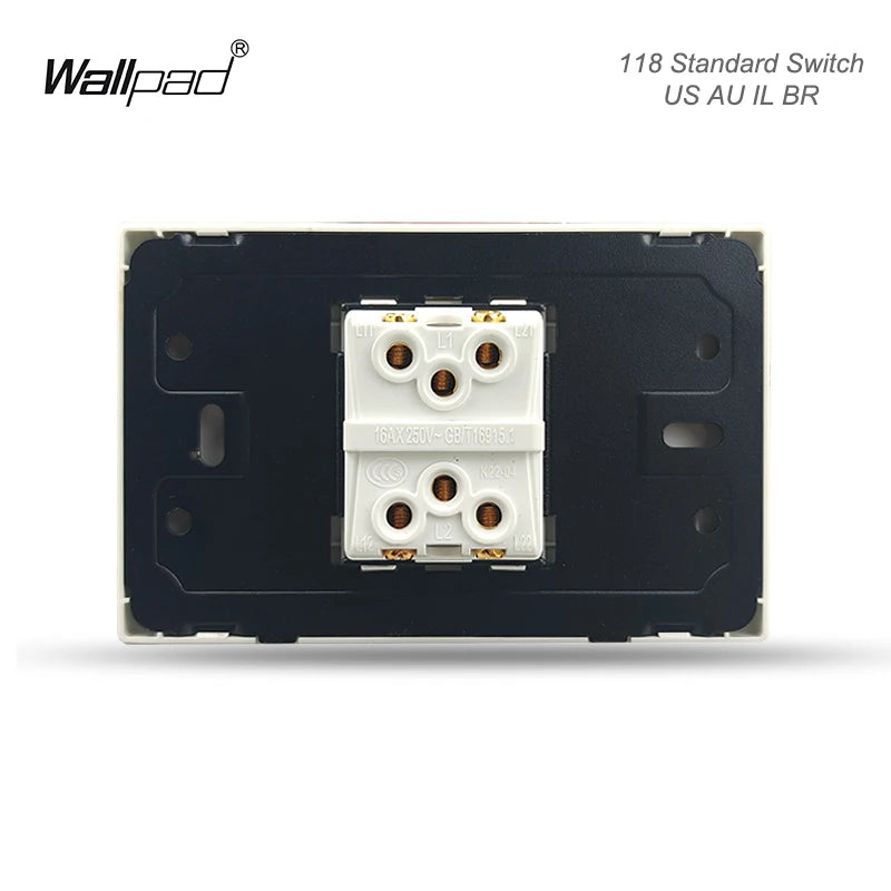 118 PC 1 2 3 4 Gang 2 3 Way Push On Off  Wall Switch Wallpad White Fireproof Plastic Panel US BR l IT IL EU Light Interruptor