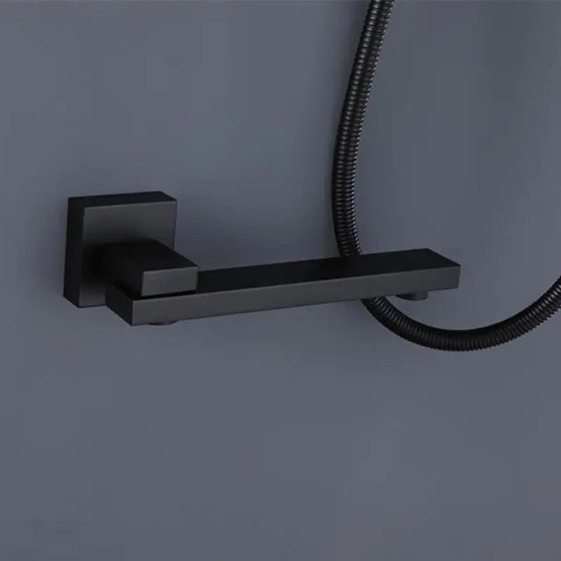 652F Practical Sturdy Stainless Steel Shower Faucet 180 Adjustable Rotation Wall Mounted Bathroom Spouts Set Daily Use