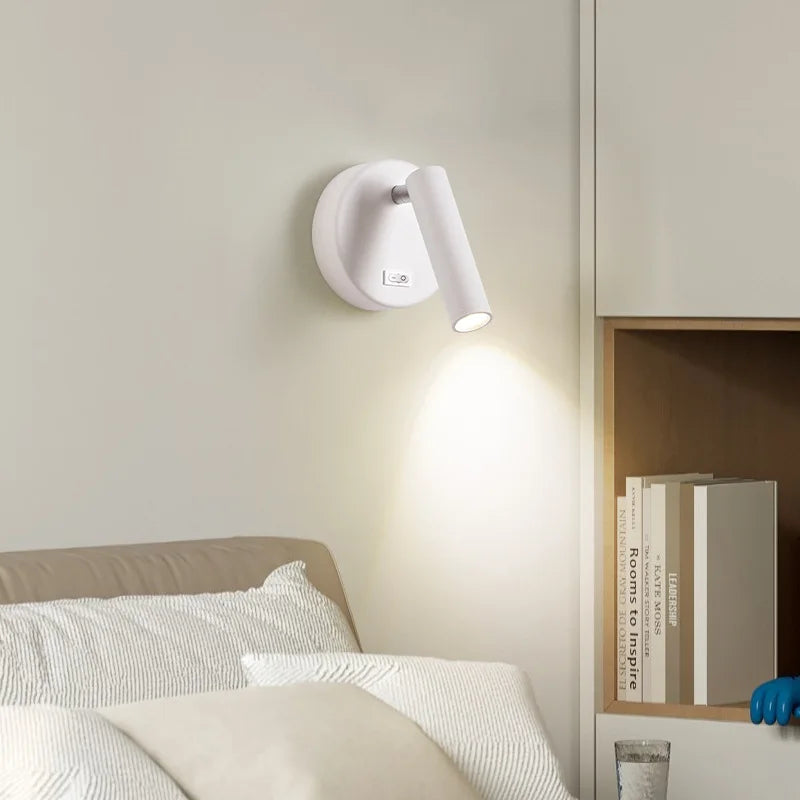 Switch Wall Lamp Modern LED Wall Light Simplicity Spotlights Indoor Lighting Room Decor For Living Room Bedroom Bedside Sconces