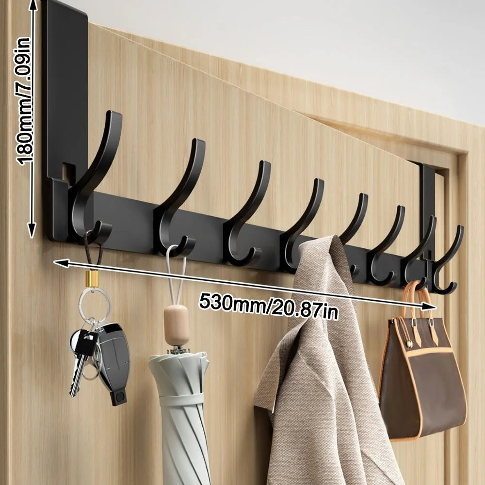 Door Behind Hook Storage Wall Hanging Clothes Hanger Coat Hook Punch-free Hanger Bedroom  Kitchen Organizer Quick Installation