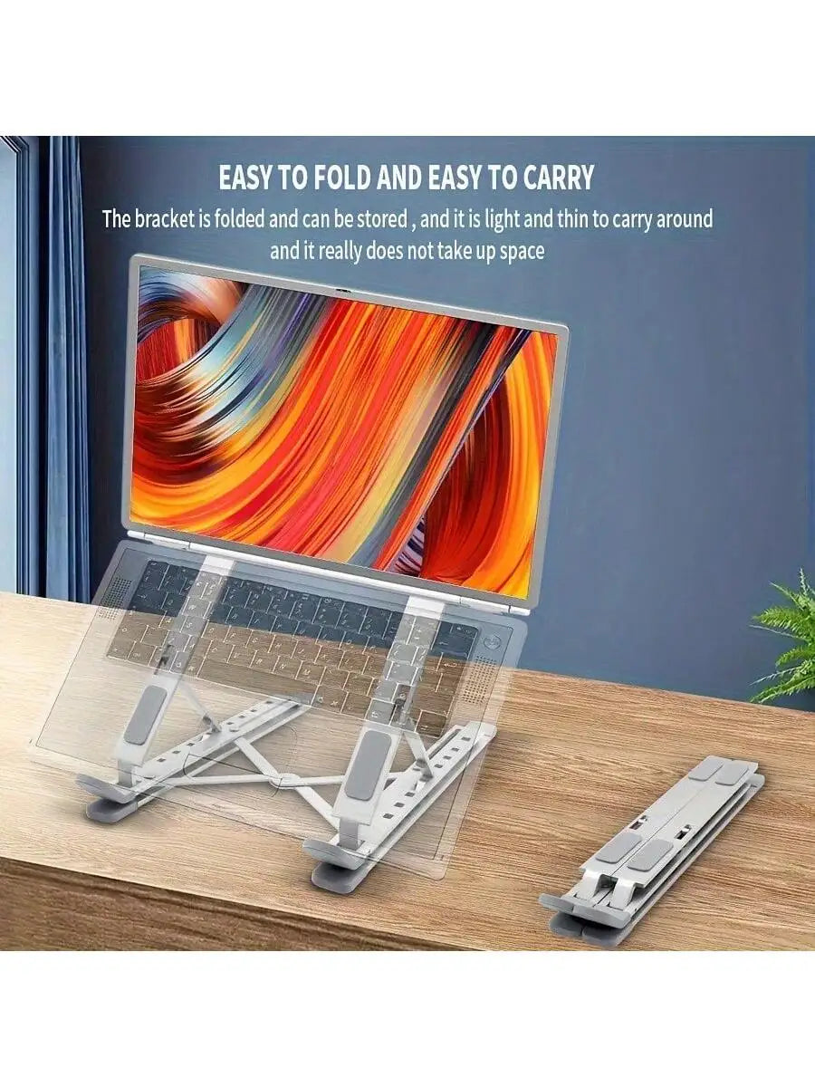 Portable laptop stand aluminum alloy foldable stand suitable for foldable PC, tablet, laptop stand, desktop laptop