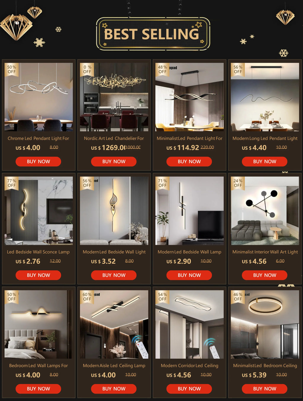 Modern Round LED Ceiling Light with Adjustable Brightness for Living Room Bedroom Dining Room Home Decor Lusters Luminaires