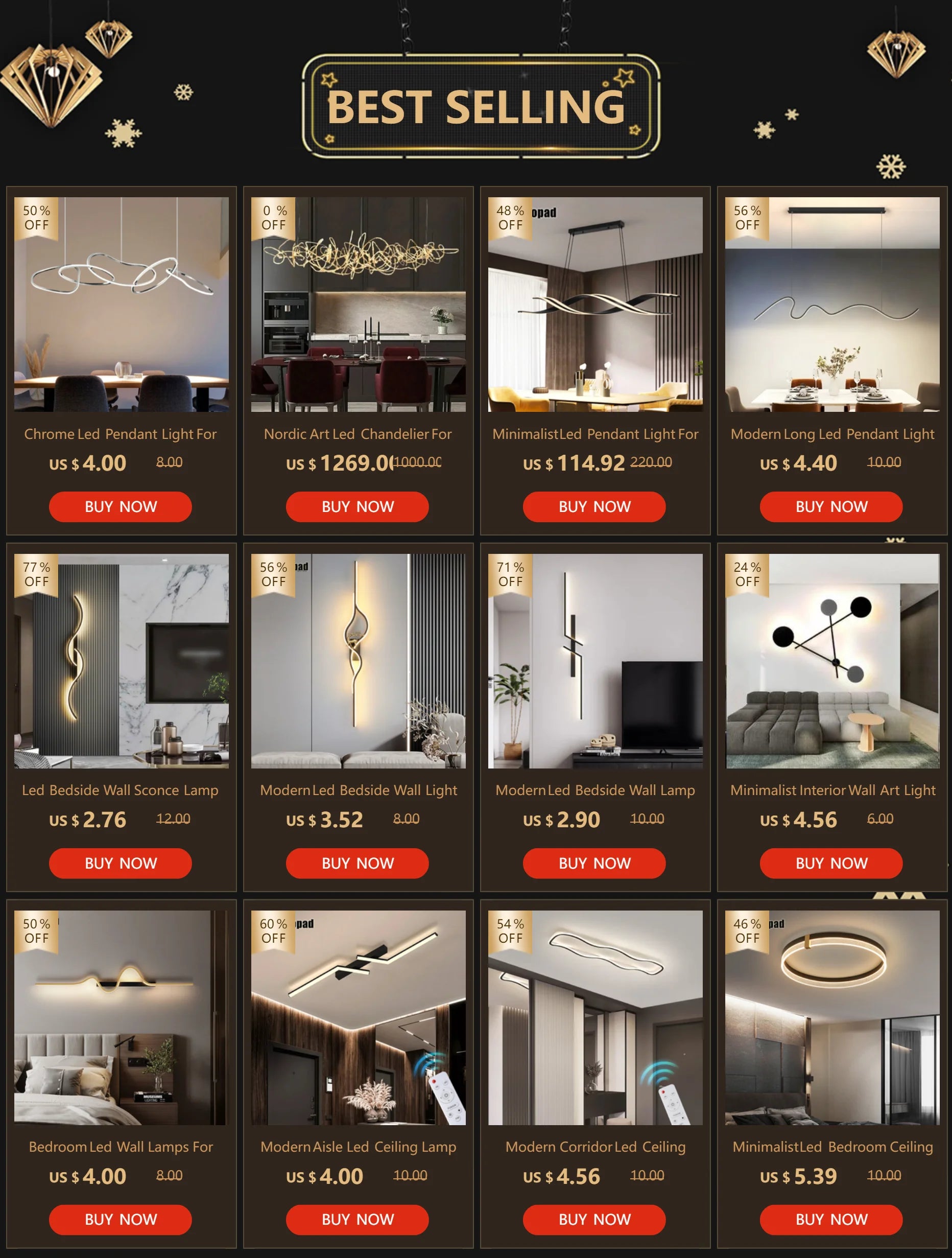 Modern Round LED Ceiling Light with Adjustable Brightness for Living Room Bedroom Dining Room Home Decor Lusters Luminaires