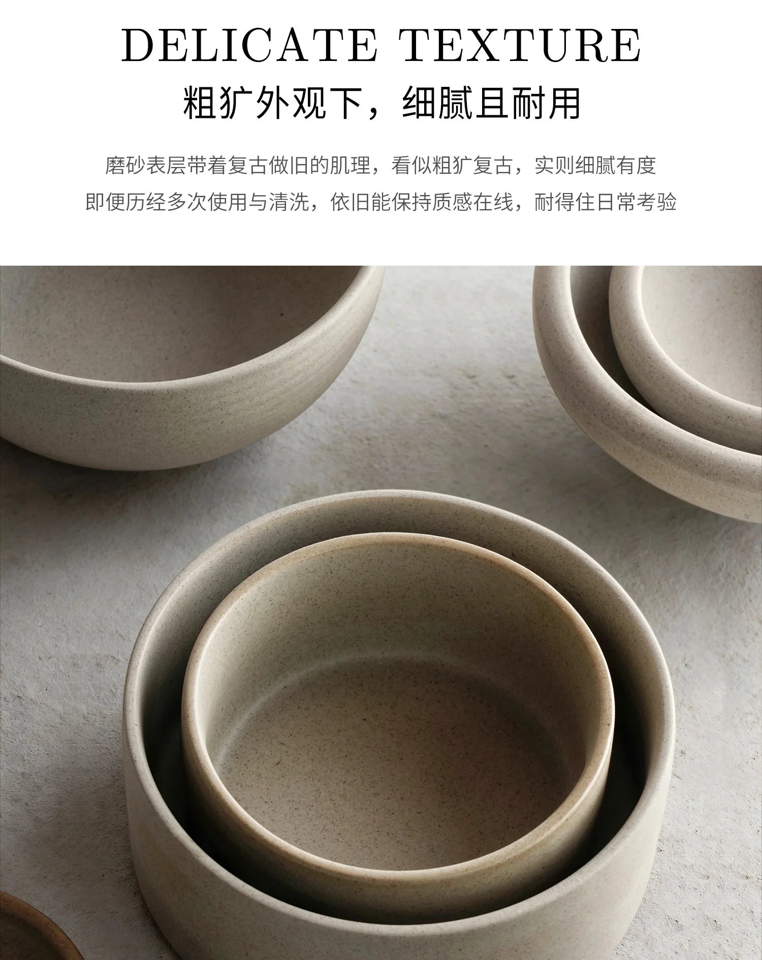 Retro Raw Earth Speckled Matte Ceramic Straight Bowl 4.3&5.5in Japanese Stoneware Rice Soup Noodle Side Dish Serving Bowl