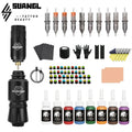 Wireless Tattoo Pen Kit Mini Rocket RCA Battery Rotary Gun with Tattoo Ink and Needles Complete Starter Set for Beginners