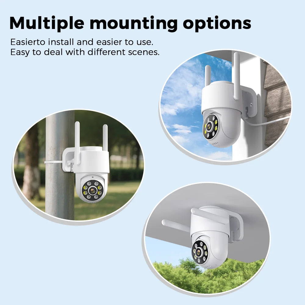BESDER PTZ Wifi Camera Outdoor Auto Tracking Human Detection CCTV Video Surveillance Camera IP Security Protection 4MP iCSee APP