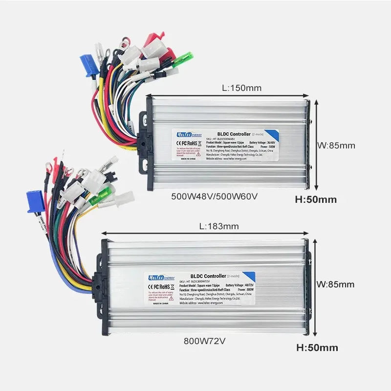 Electric Bicycle Accessories 36 48 60V Electric Bike 350-1000W Brushless DC Motor Controller For Electric Bicycle E-bike Scooter