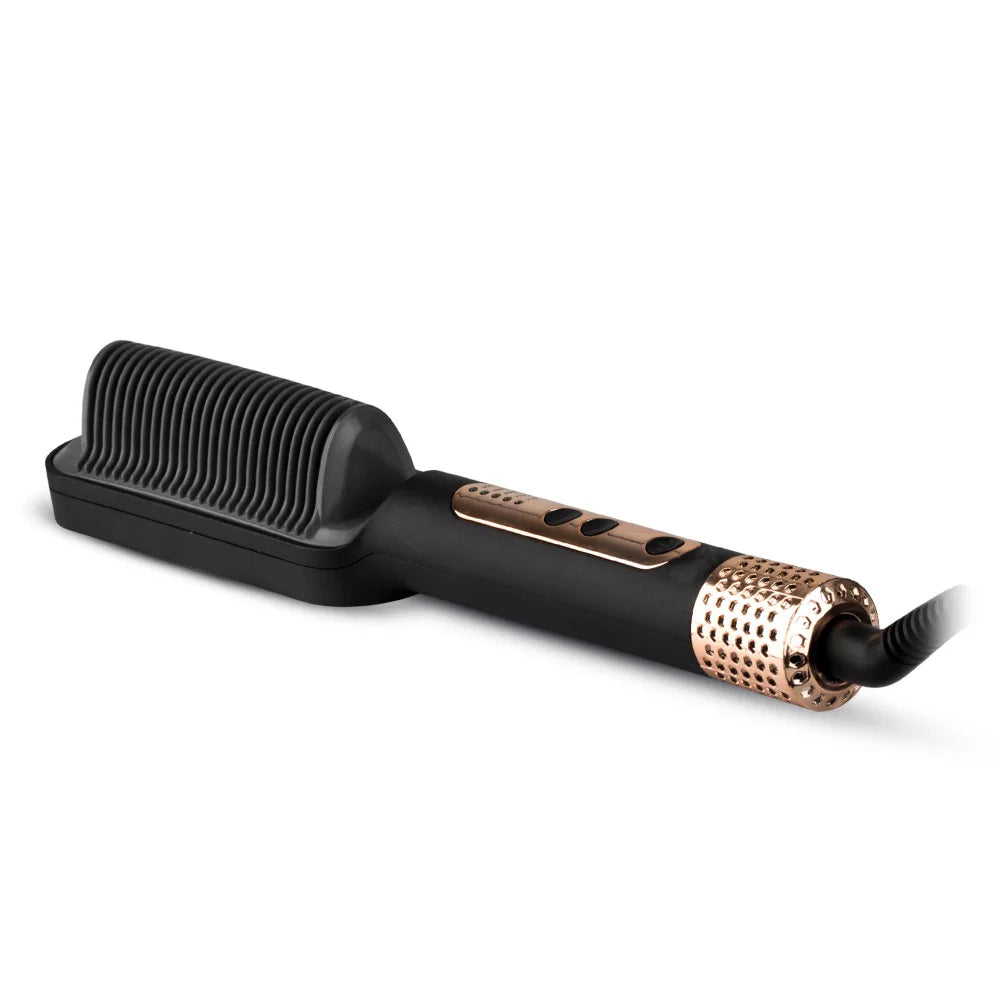 Heating Comb Straightener Hot Comb For Woman Magic Professional Electric Smoothing Hair Dryer Curler Straightener Brush 2 in 1