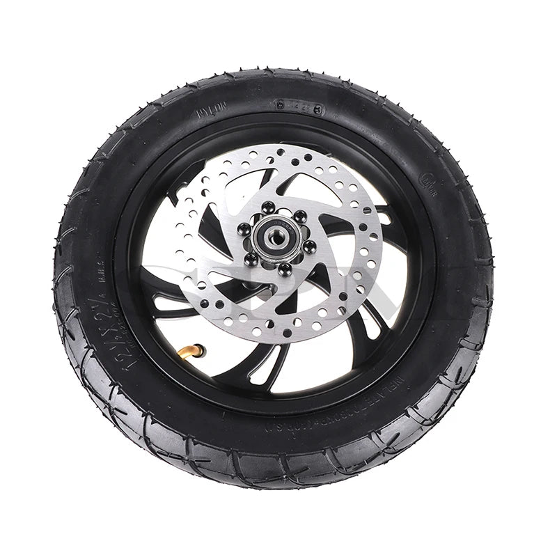 Electric Scooter 12 inch Inflatable Wheel E-bike Folding Bicycles 12 1/2X2 1/4 Tire Inner Tube Aluminum Rim 140mm Brake Disc Kit