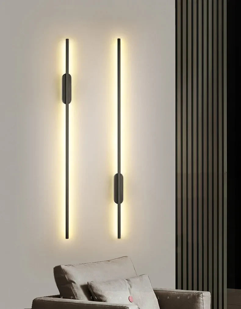 Modern minimalist led long wall lamp living room TV sofa bedroom bedside lamp background wall decorative lamp interior