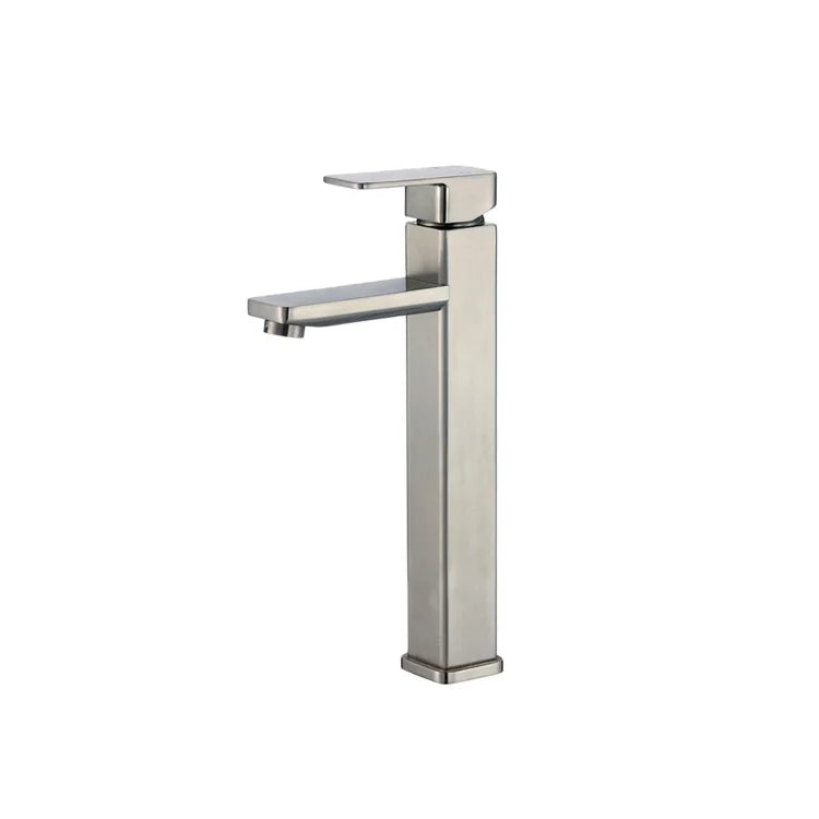 CUPC Washbasin Faucet - Cold and Hot Water Single Handle Tall Vessel Sink Brushed Nickel Vanity Bathroom Basin Faucet Mixer Taps