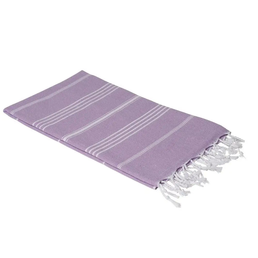 Eco-friendly Lightweight 100% Cotton Hand Bath Towel Customized Woven Striped Turkish Peshtemal Quick-Dry Compressed Disposable