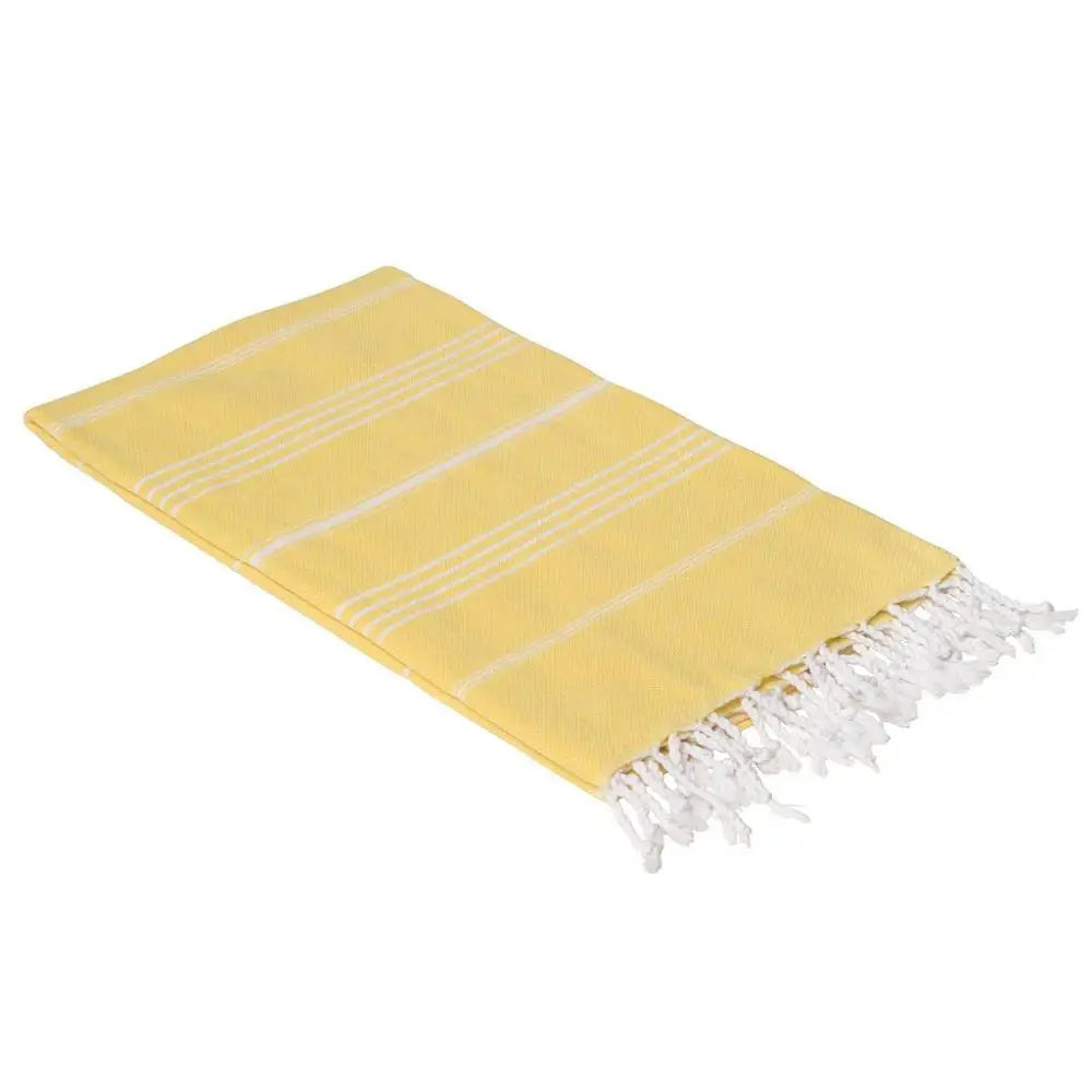Eco-friendly Lightweight 100% Cotton Hand Bath Towel Customized Woven Striped Turkish Peshtemal Quick-Dry Compressed Disposable