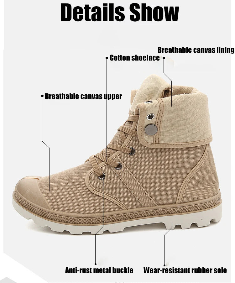 2023 Army Green Men's Canvas Boots High Top Deodorant Women's Denim Casual Sneakers Button Walking Zapatillas