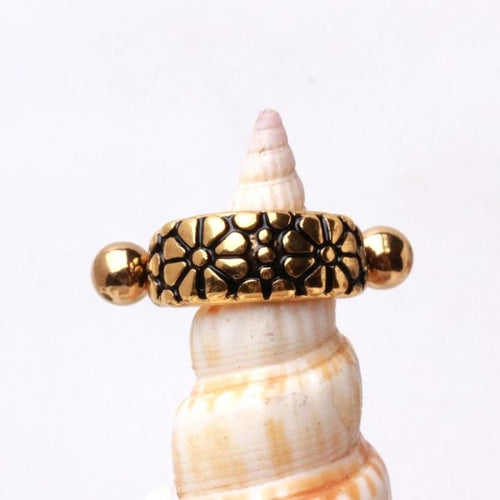 Gold Daisy Ear Cuff Cartilage Earring