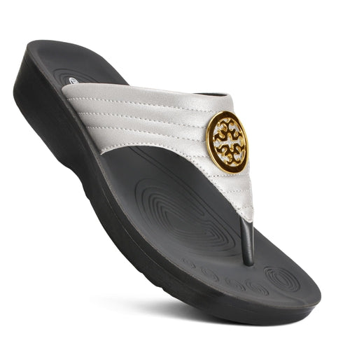 AEROTHOTIC - IDELLE WOMEN’S WALKING SUMMER THONG SANDALS