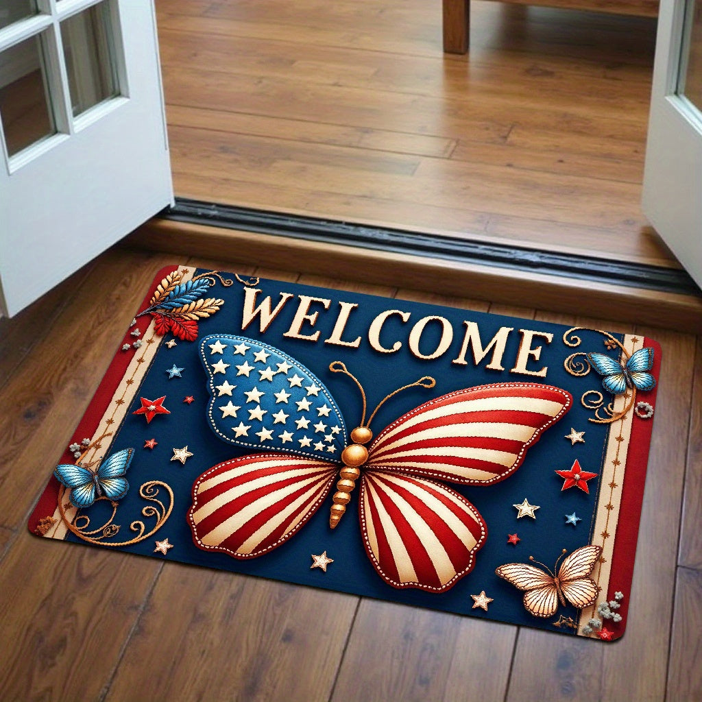 1pc Quick- Bathroom Mat Bath Rug Mat - Non-Slip, Absorbent Diatom Mud Floor Rug with Geometric Design for Shower & Entryway Bath