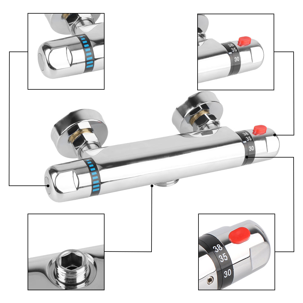 Thermostatic Shower Water Faucet Bathroom Tool Bathroom Mixing Valve Hot And Cold Mixer Thermostatic Tap Bathtub Faucet
